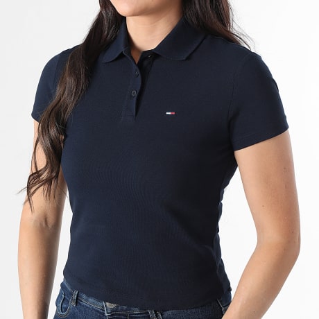 Tommy Jeans - Polo Manga Corta Mujer Essential 1931 Azul Marino
