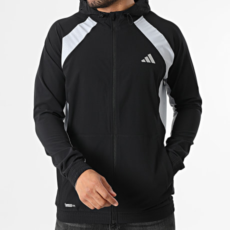 Adidas Performance - Chaqueta con Capucha Zippée Tech App JY3548 Negro Gris