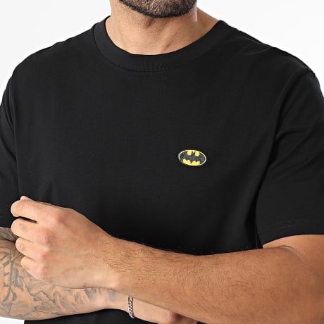 Batman - T-Shirt Oversize Large Patch Ricamato Nero