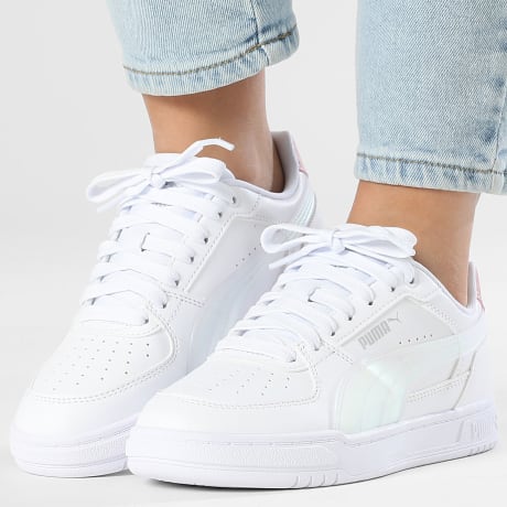 Puma - Baskets Femme Puma Caven III Holo 2.0 JR 406893 Puma White Rosy Puma Silver