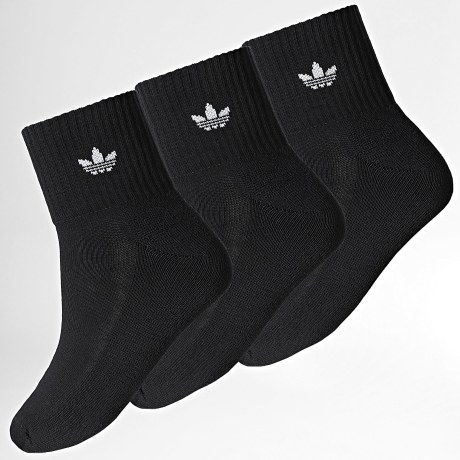 Adidas Originals - Pack de 3 Pares de Calcetines 1/4 Socks KH1653 Negro Blanco