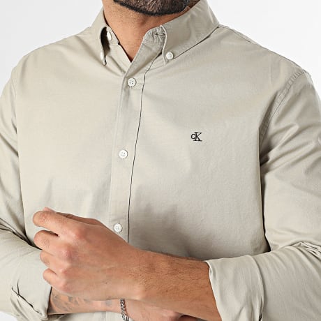 Calvin Klein - Camisa de manga larga M125 Beige