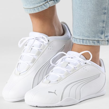 Puma - Baskets Femme Puma Catch Soleil 402744 White Silver Feather Grey