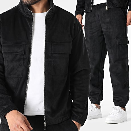 MTX - Set Jacke mit Reißverschluss und Cargohose 619 Schwarz