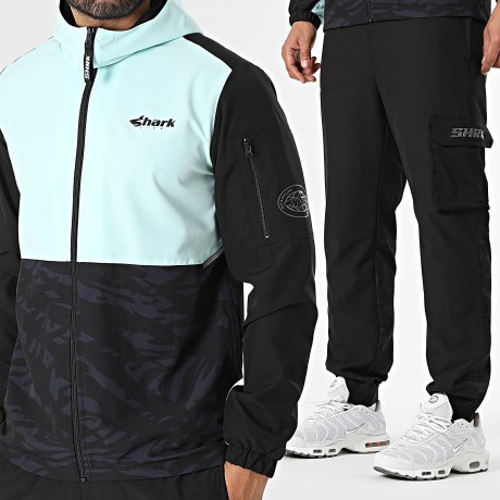 Shark Life - Tracksuit Tempest Black Sky Blue
