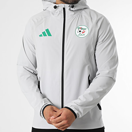 Adidas Performance - Chaqueta con Capucha con Cremallera Argelia JZ6253 Gris