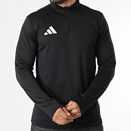 Adidas Sportswear - Tee Shirt Manches Longues Col Zippé Entrada 26 JZ6658 Noir