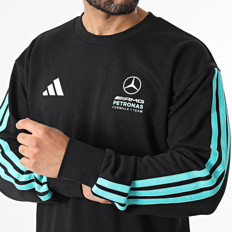 Adidas Performance - Sudadera Crewneck Con Rayas AMG Mercedes DNA KE8166 Negro