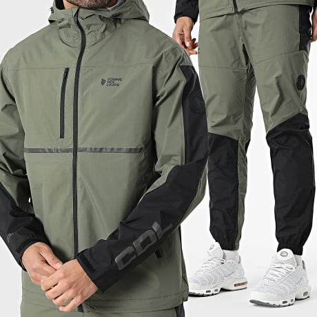 Comme Des Loups - Conjunto Fato de treino Alkor Preto Verde Caqui