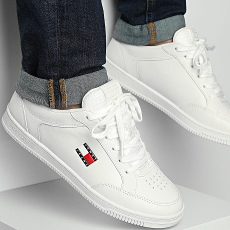 Tommy Jeans - Baskets Cupsole Long Lace Leather 1707 Ecru