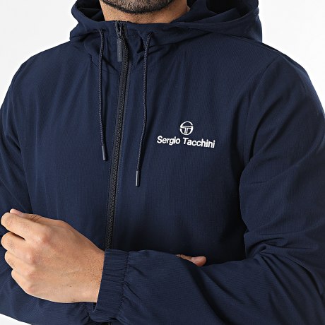 Sergio Tacchini - Veste Capuche Zippée Carson 41510 Bleu Marine