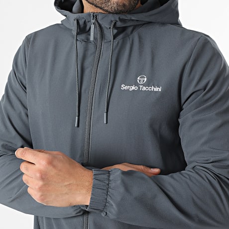 Sergio Tacchini - Veste Capuche Zippée Carson 41510 Gris Anthracite