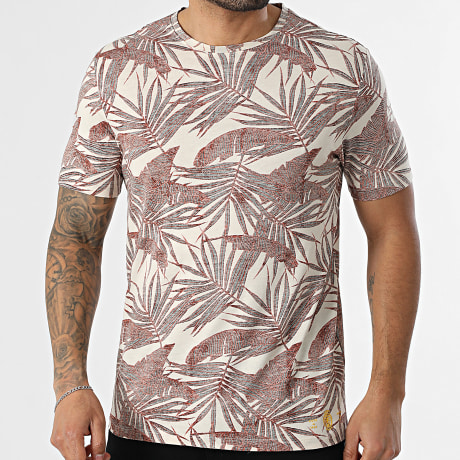 Teddy Smith - Camiseta Areski 11017811D Beige Rojo