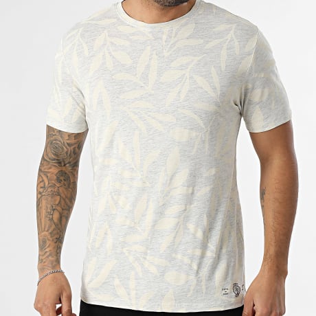 Teddy Smith - Camiseta Areski 11017811D Gris Jaspeado Amarillo