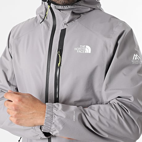 The North Face - Chaqueta con capucha y cremallera Mountain A8DY2 Gris