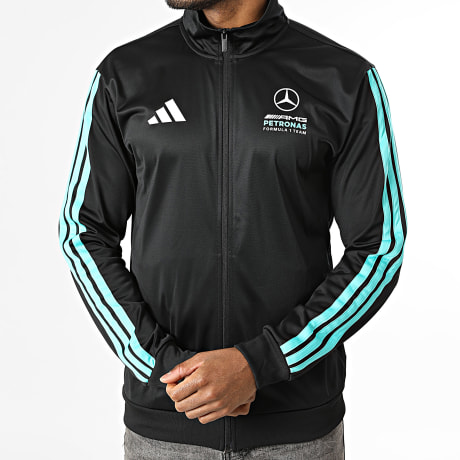 Adidas Performance - Chaqueta con cremallera A Rayas AMG Mercedes KE8167 Negra