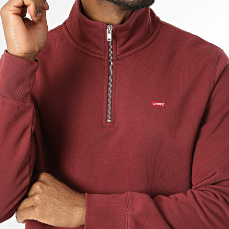 Levi's - Sweat Col Zippé A8606 Bordeaux
