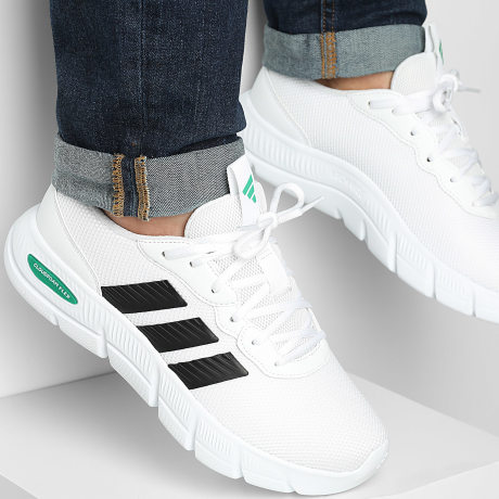 Adidas Sportswear - Baskets Cloudfoam Flex Laces HQ4852 Footwear White Core Black Court Green