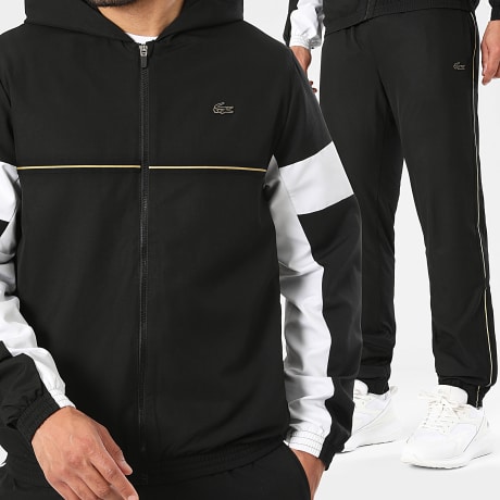 Lacoste - Conjunto De Pantalón Chándal Logo Cocodrilo Negro Exclusivo Ryses