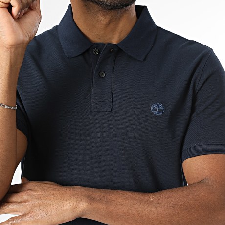 Timberland - Polo de Manga Corta Pique Short Sleeve A6VDP Azul Marino