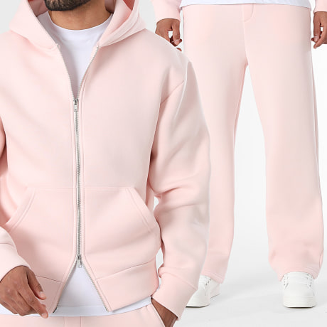 LBO - Ensemble Sweat Zippé Capuche Et Pantalon Jogging 4125 Rose
