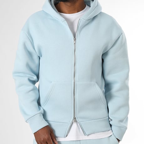 LBO - Hoodie Rits Capuchon 4134 Lichtblauw