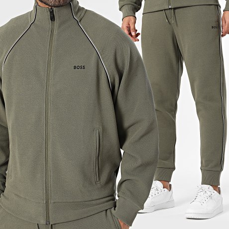 BOSS - Ensemble De Survetement Texturé 50555906 Vert Kaki
