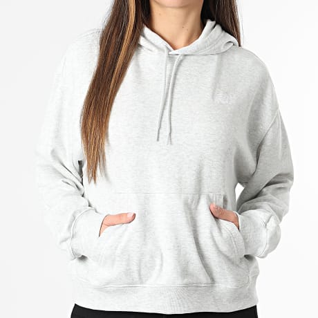 New Balance - Sudadera con capucha Oversize Mujer WT41507 Gris Claro Jaspeado