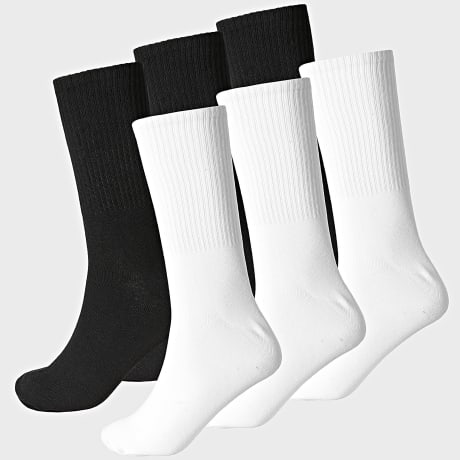 Jack And Jones - Pack de 6 Pares de Calcetines Nolan Blanco Negro