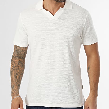 Blend - Polo Manches Courtes Texturé Eskild 20720420 Beige Clair