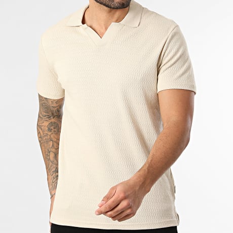 Blend - Polo Manches Courtes Texturé Eskild 20720420 Beige
