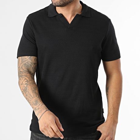 Blend - Polo Manches Courtes Texturé Eskild 20720420 Noir