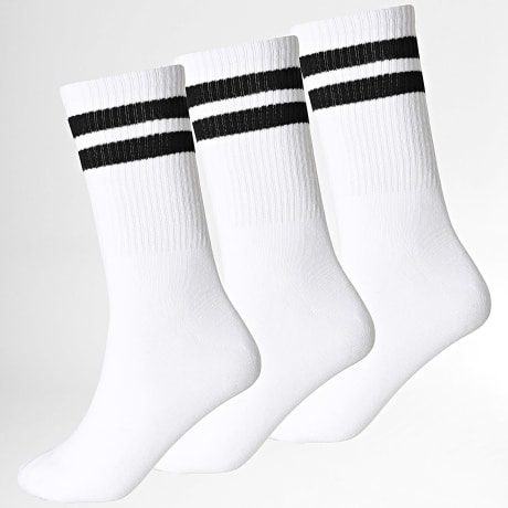 Jack And Jones - Pack de 3 pares de calcetines Travis blanco negro