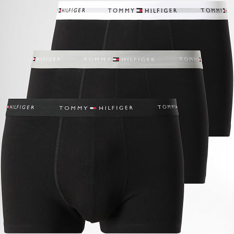 Tommy Hilfiger - Pack de 3 Boxers 3890 Negro Gris Blanco