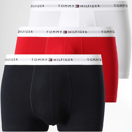 Tommy Hilfiger - Pack de 3 boxers 3889 Blanco Rojo Azul Marino