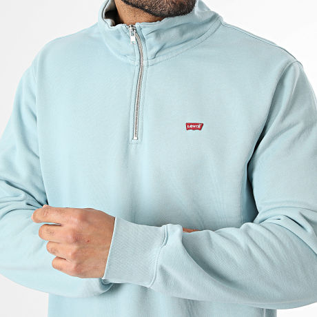 Levi's - Sweat Col Montant Zippé 001B9 Bleu Clair