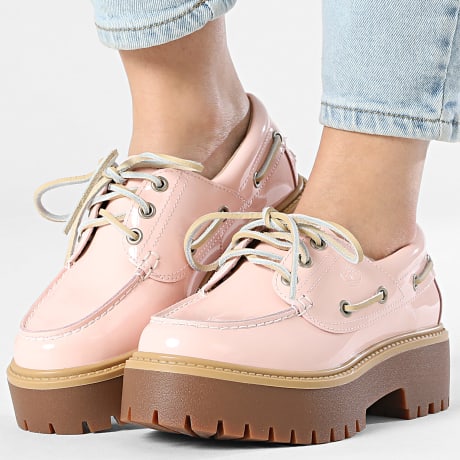 Timberland - Chaussures Femme Stone Street Boat A2GVF Light Pink Patent Leather