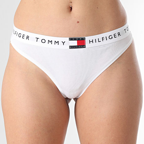 Tommy Hilfiger - Tanga Thong Mujer Clásico 6039 Blanco