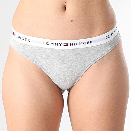 Tommy Hilfiger - Tanga Mujer 3835 Gris Jaspeado