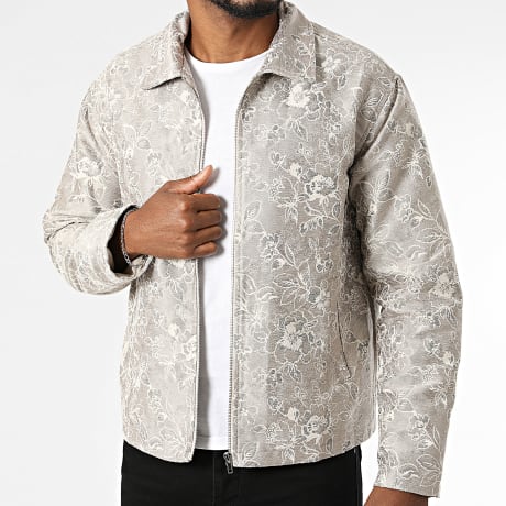 Frilivin - Chaqueta con cremallera 601 Beige Floral
