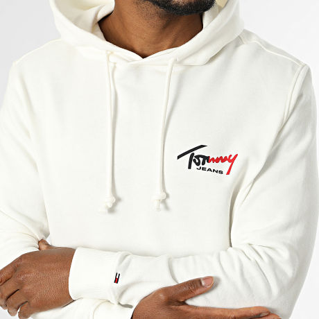 Tommy Jeans - Sweat Capuche Regular Fit Entry Sign 2680 Beige Clair