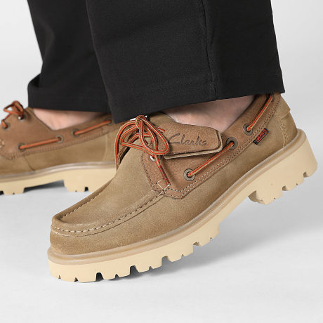 Clarks - Zapatos Náuticos Cleyhill Boat Dark Sand Combi