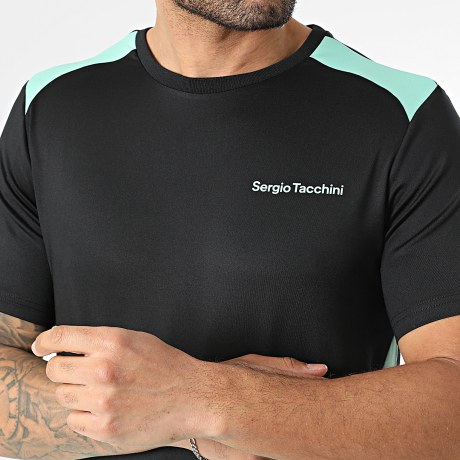 Sergio Tacchini - Tee Shirt Arcata 41448 Noir Vert