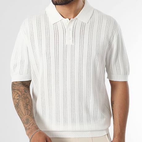 LBO - Polo Manga Corta Punto Crochet 2538 Blanco