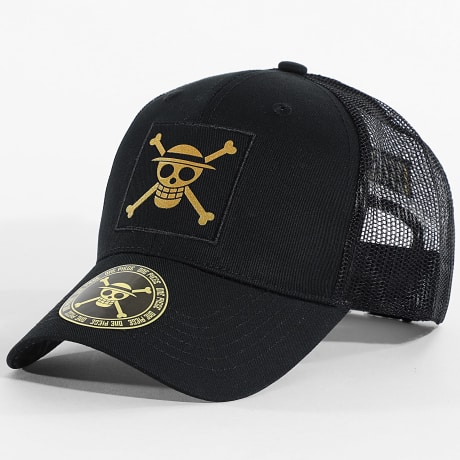 One Piece - Casquette Trucker Patch Mugiwara Noir Doré