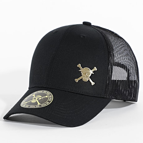 One Piece - Casquette Trucker Mugiwara Noir Doré