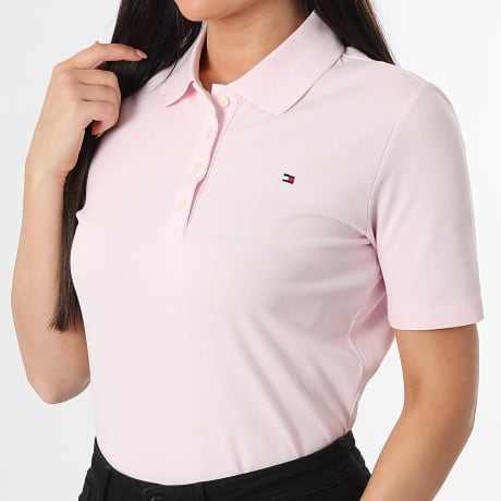 Tommy Hilfiger - Polo Manga Corta Mujer Regular Fit 1985 3224 Rosa