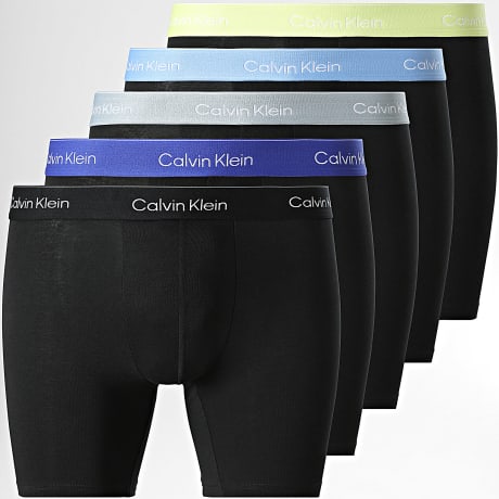 Calvin Klein - Pack of 5 Boxers NB4395 Black Grey Green Blue