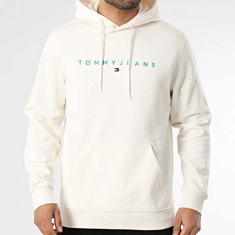 Tommy Jeans - Sweat Capuche Linear Logo 0746 Beige Clair