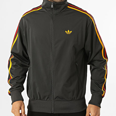 Adidas Originals - Veste Zippée A Bandes Firebird KD3842 Gris Anthracite
